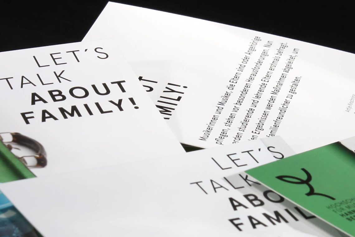 Familienfreundlichkeit: Grafikdesign Postkarten für HFM Berlin von rehprodukt